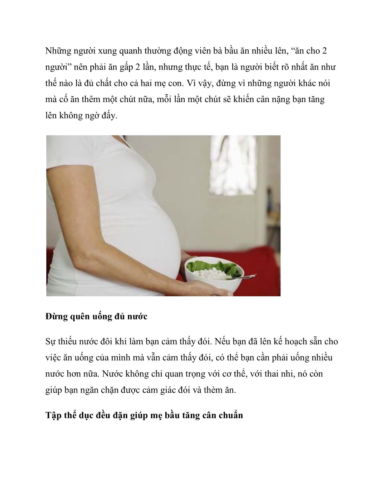 Làm thế nào để tránh tăng cân quá nhiều khi mang thai trang 5