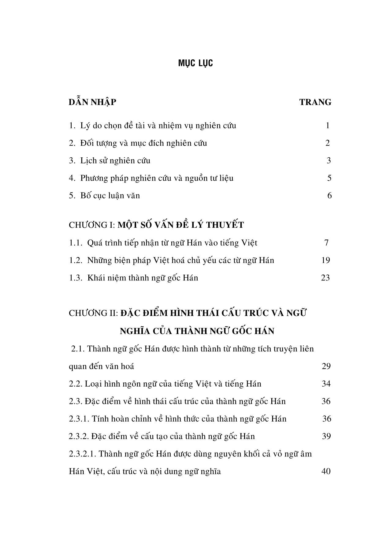 Luận văn Một vài đặc điểm ngôn ngữ của thành ngữ gốc hán trong tiếng việt trang 4