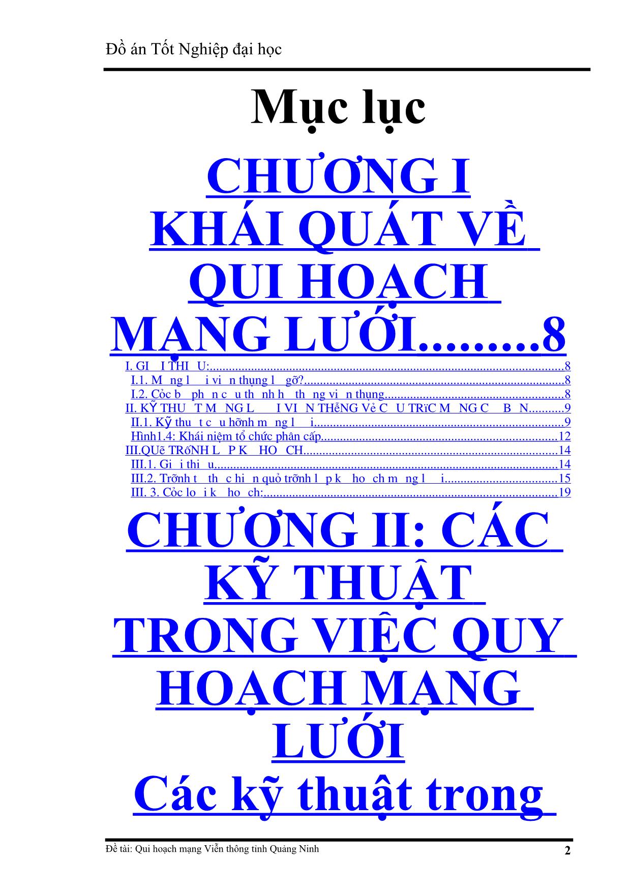 Luận văn Quy hoạch mạng viễn thông tỉnh Quảng Ninh trang 2