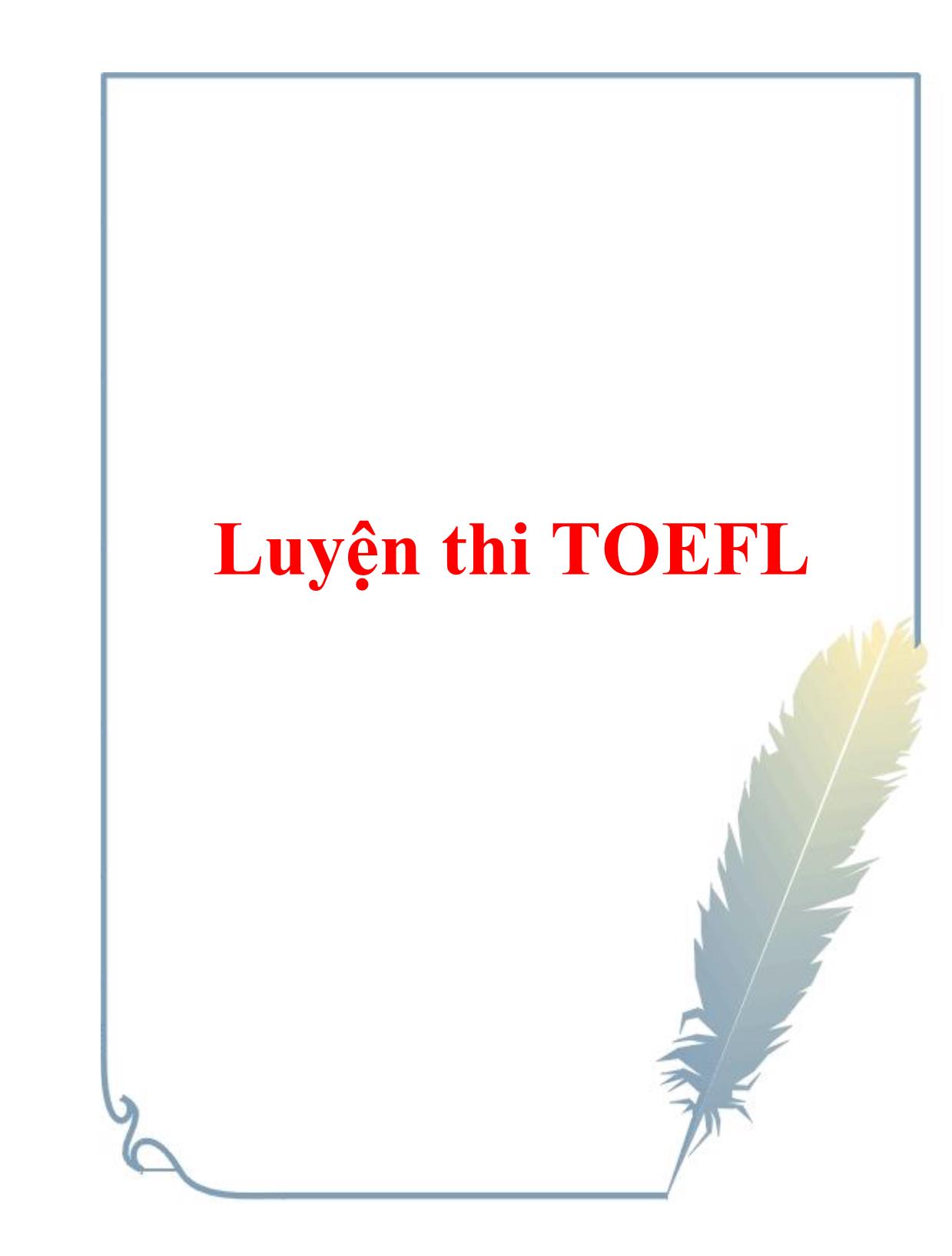 Luyện thi TOEFL trang 1