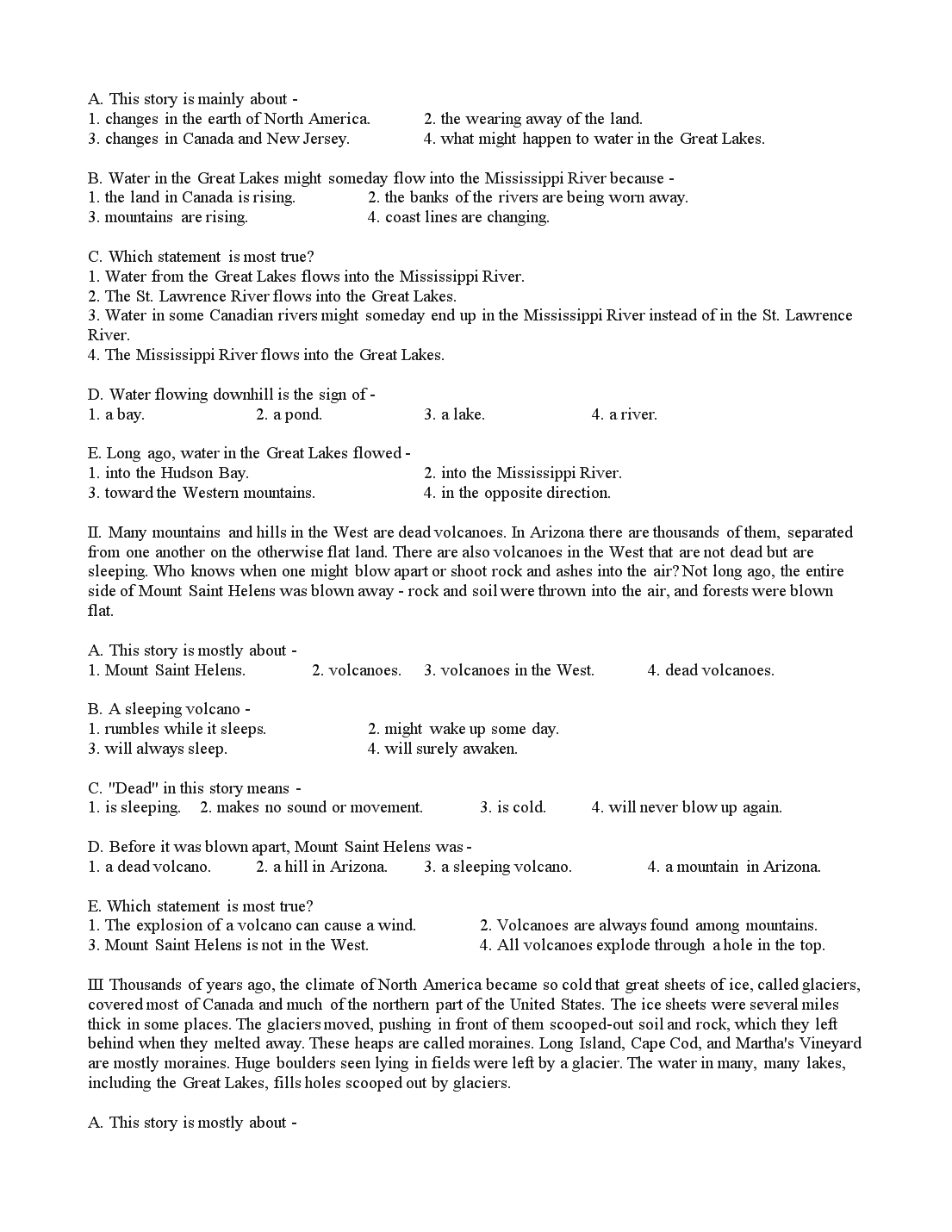 Reading comprehension test 1 trang 3