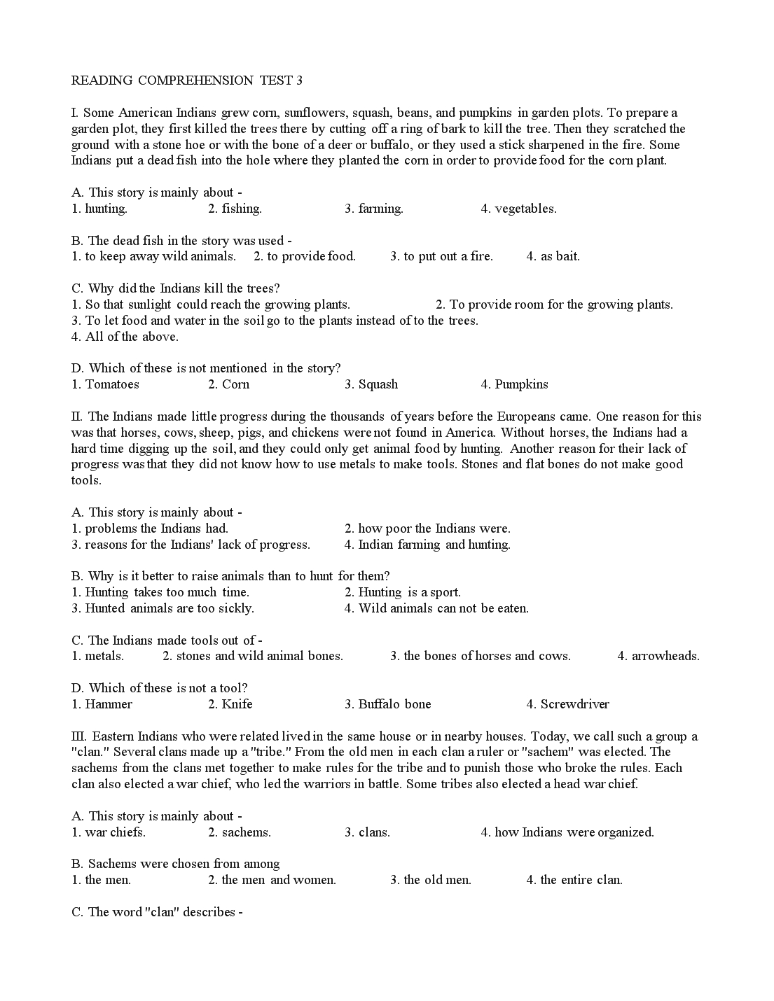 Reading comprehension test 1 trang 5