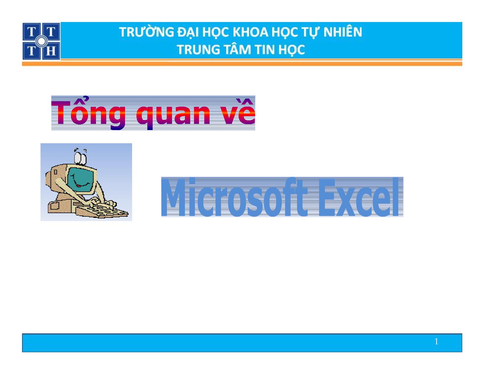 Tổng quan về excel trang 1