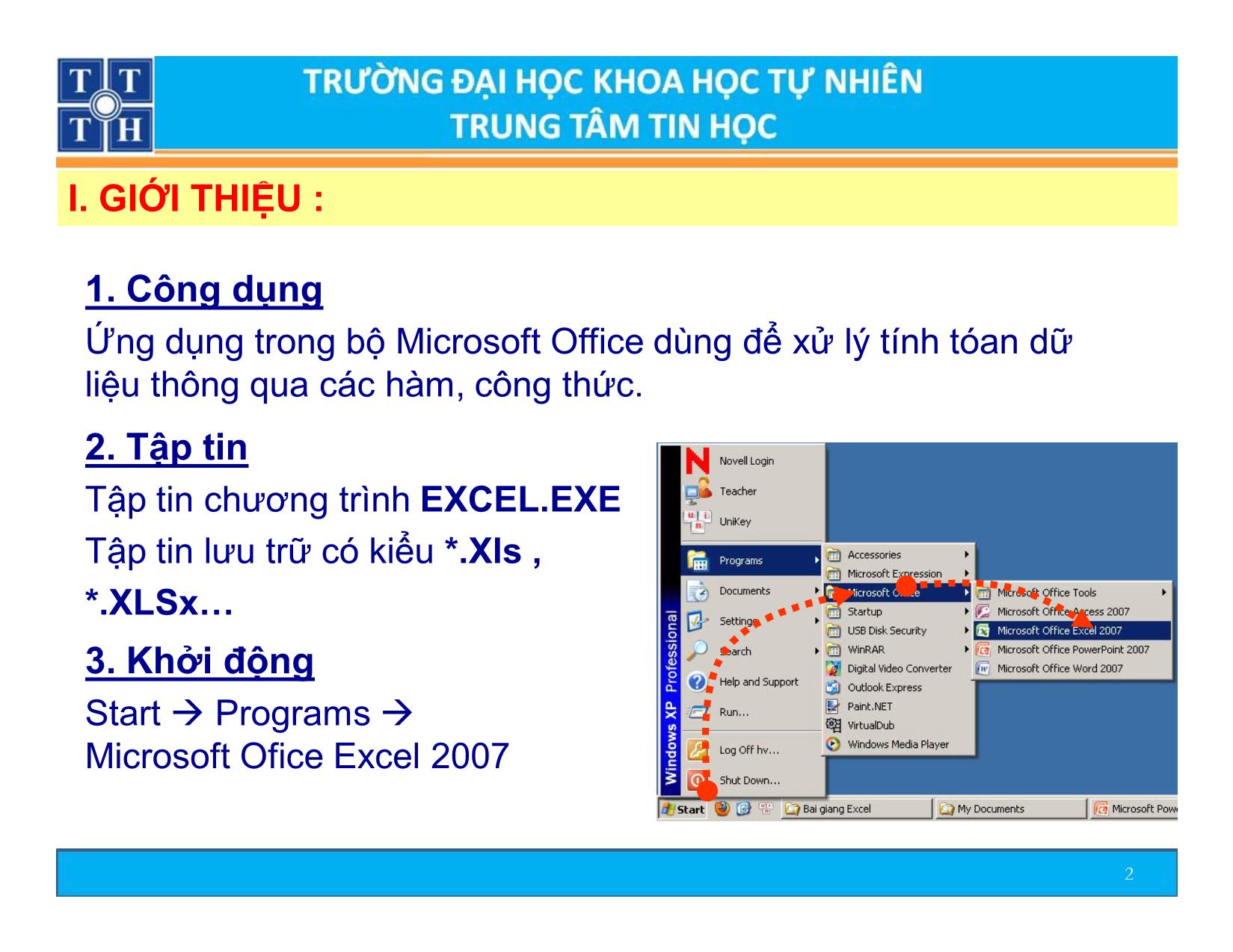 Tổng quan về excel trang 2