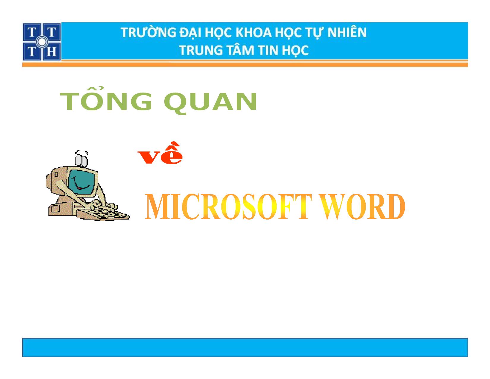 Tổng quan về microsoft word trang 1