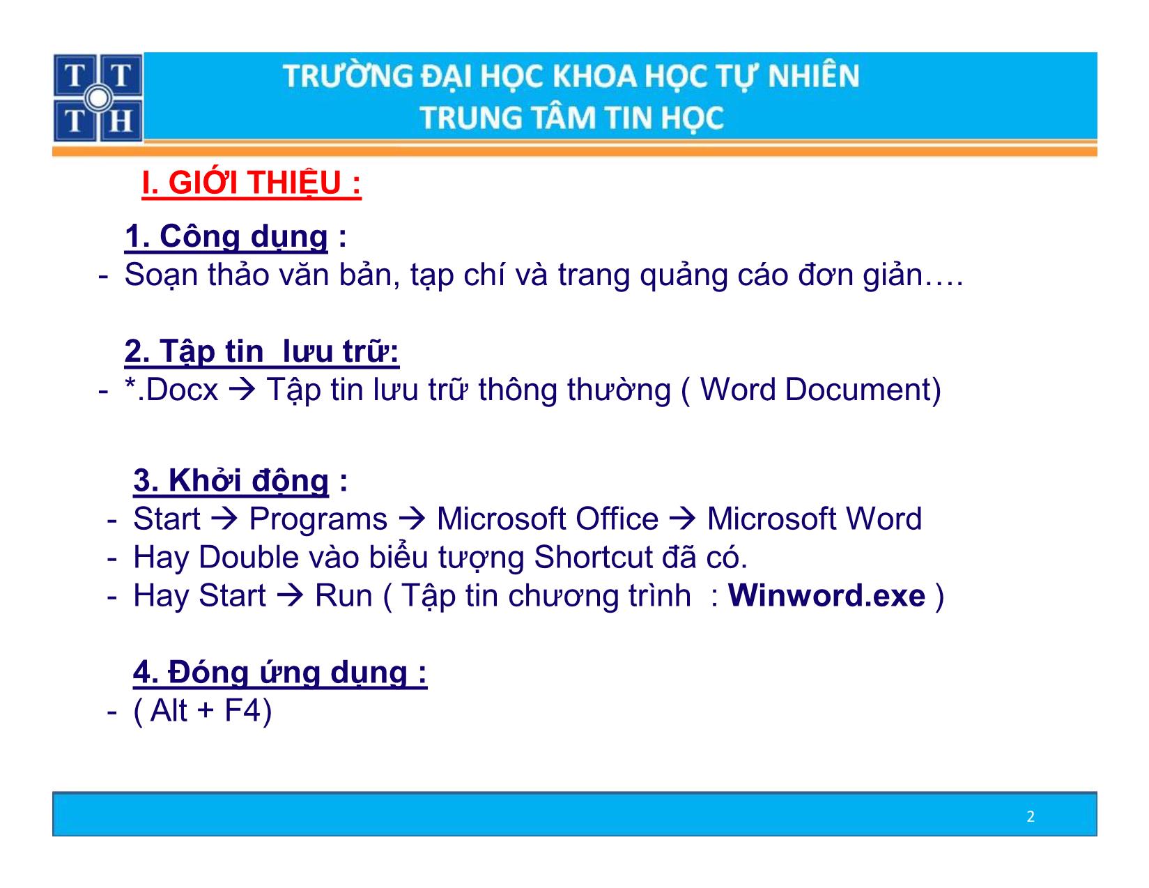 Tổng quan về microsoft word trang 2