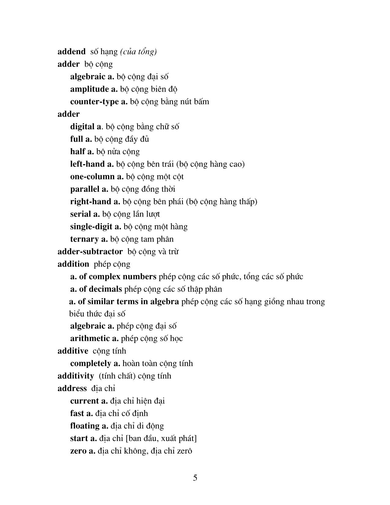 Từ điển Toán học Anh - Việt trang 5