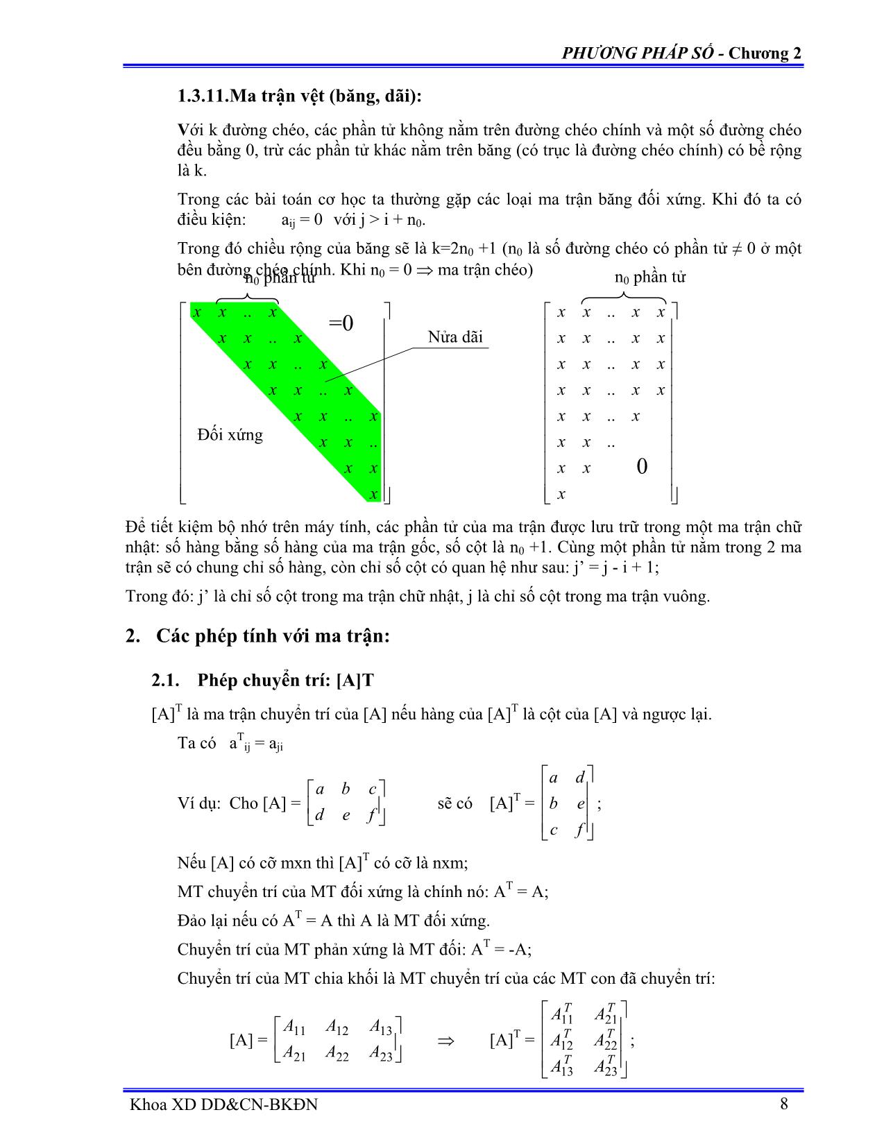 Bài giảng Bổ túc các thuật toán về ma trận và hệ phương trình trang 5