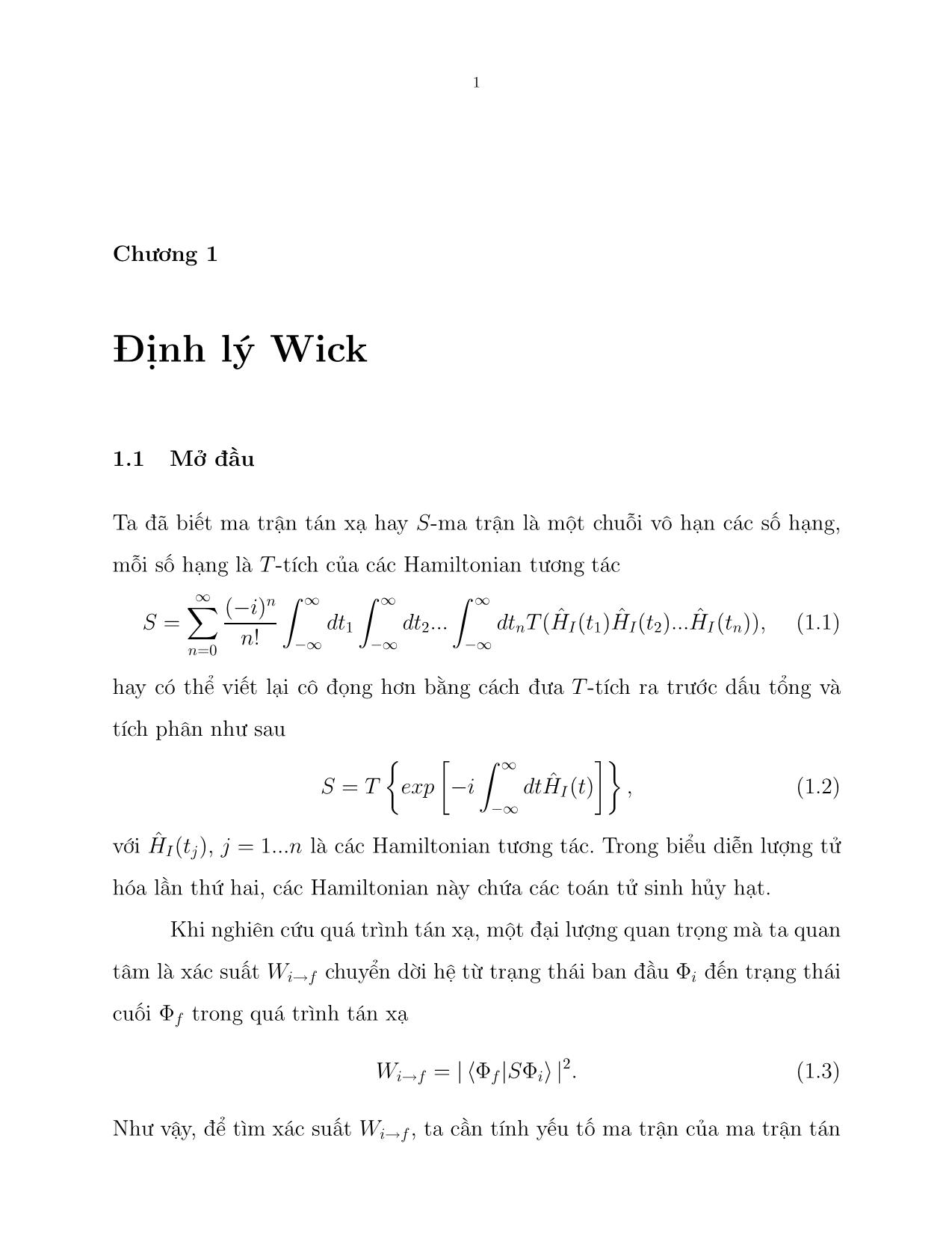 Bài giảng Định lý Wick trang 1