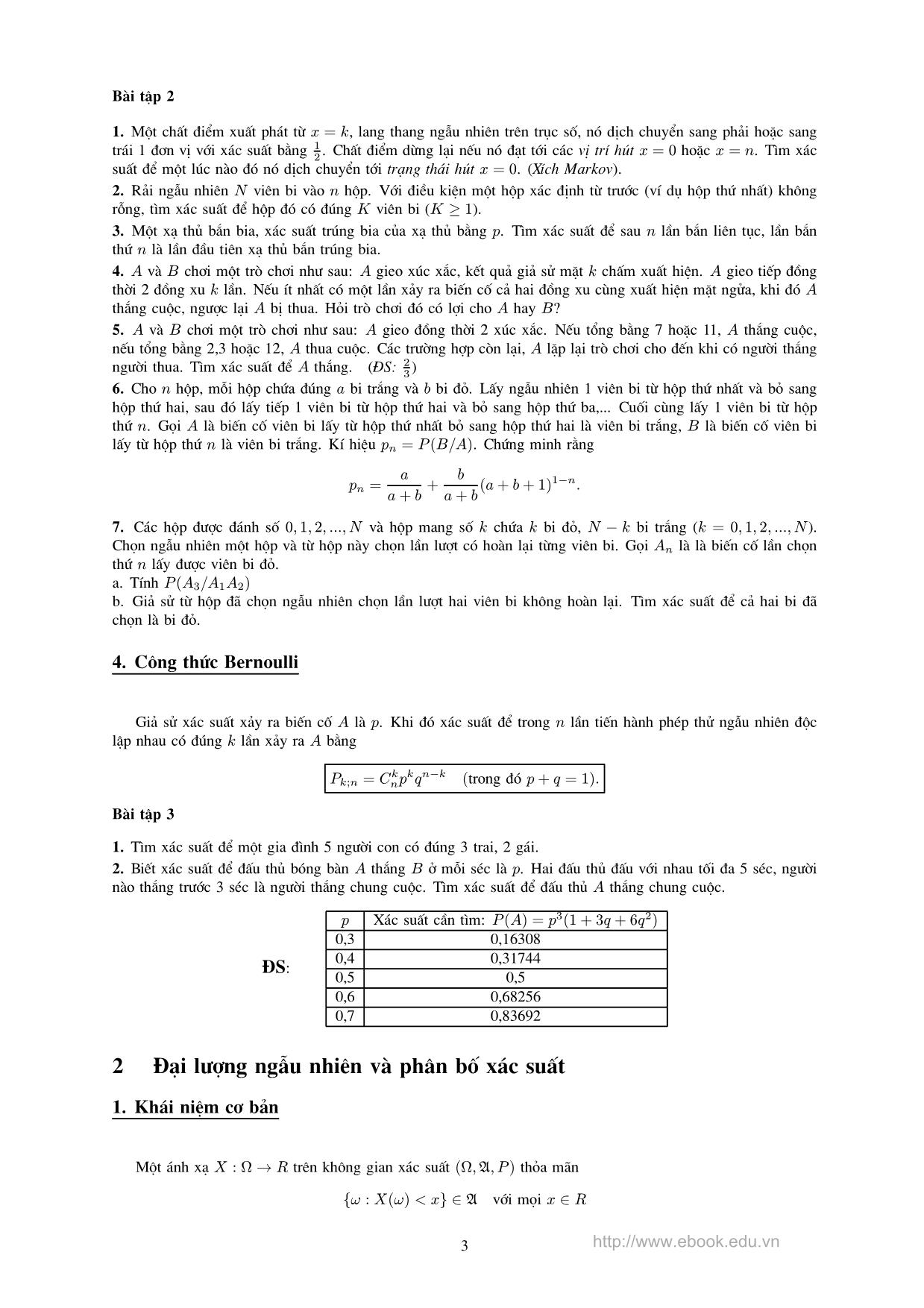 Bài giảng Lí thuyết xác suất trang 3