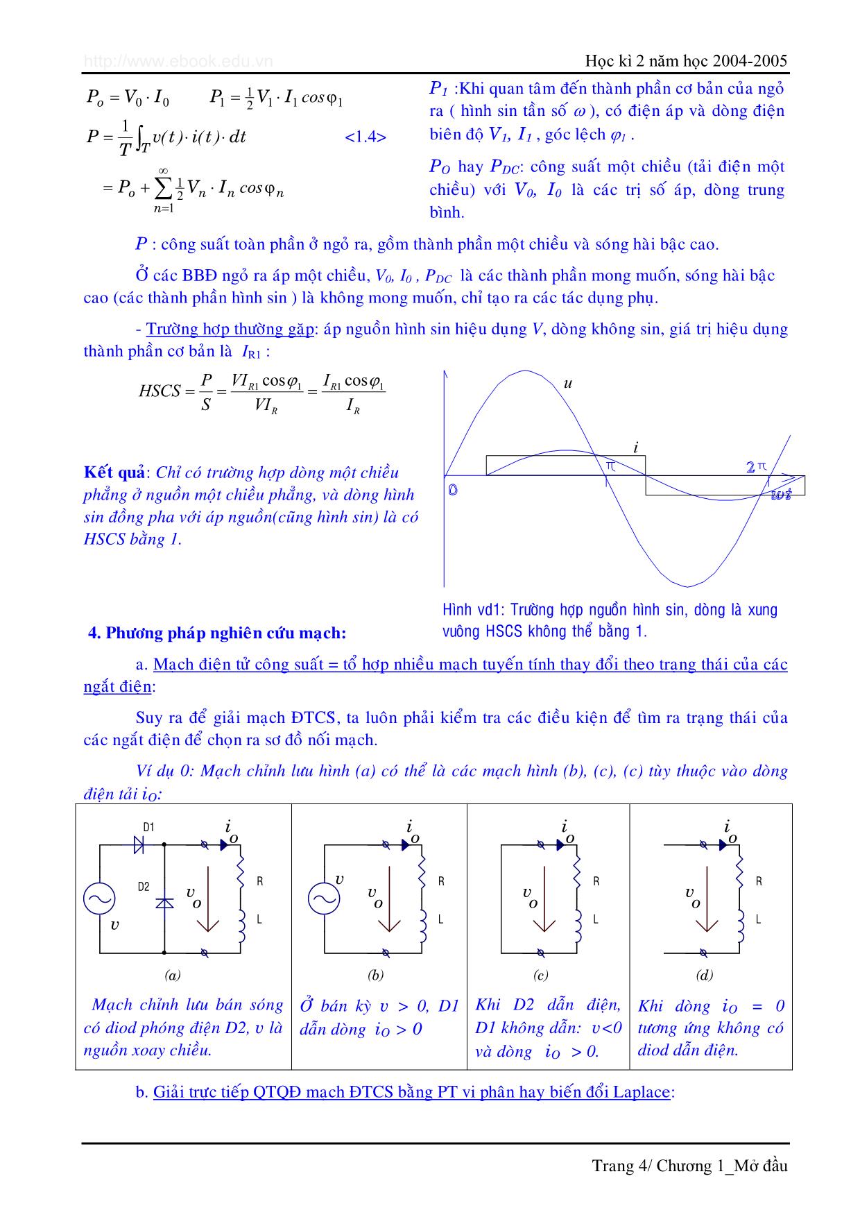 Bài giảng Môn học điện tử công suất trang 4