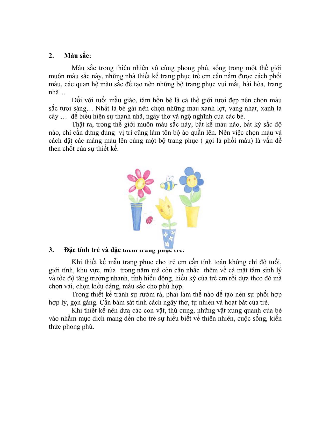 Bài giảng môn học: thiết kế mẫu rập y phục trẻ em trang 3