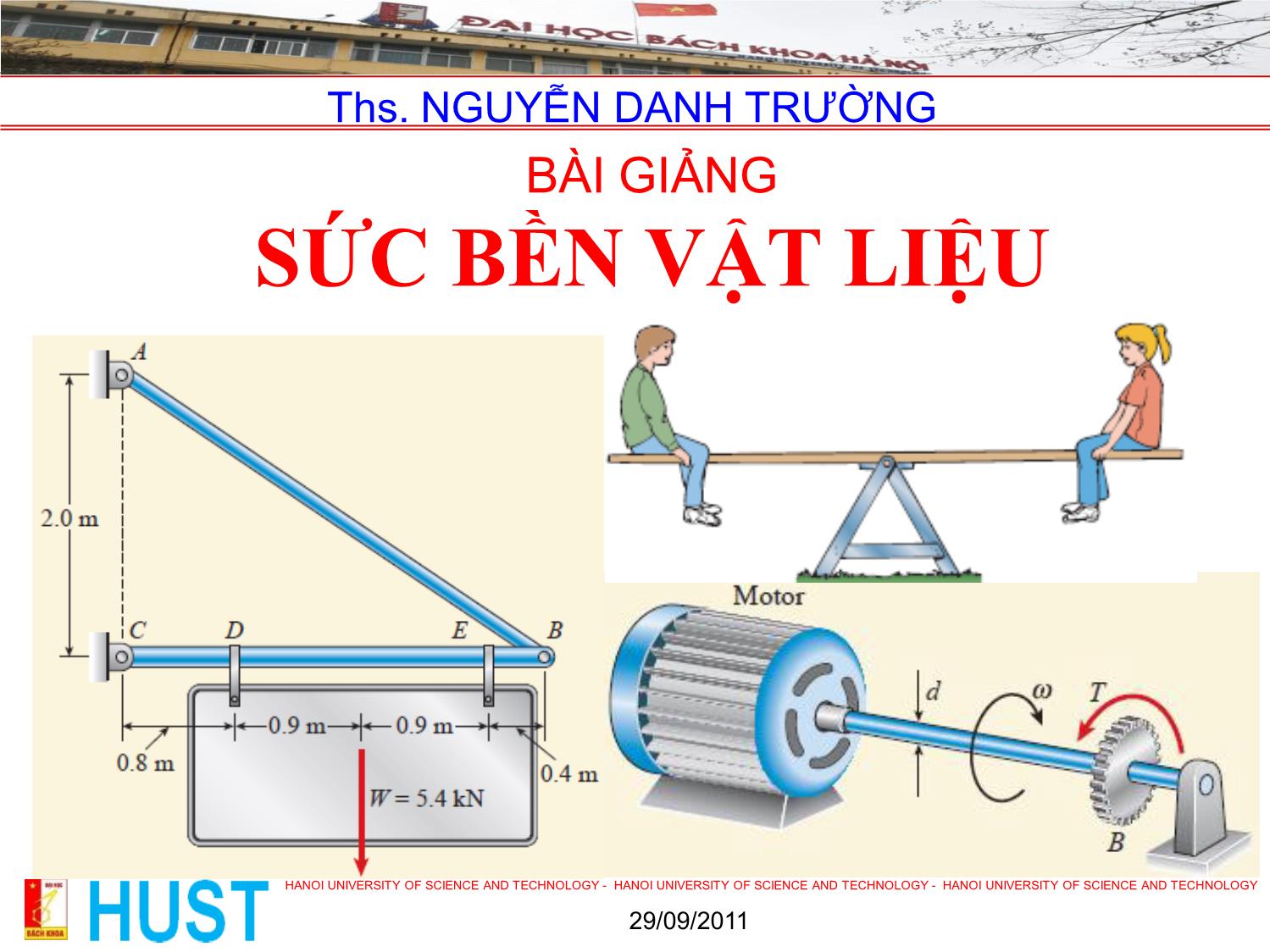 Bài giảng sức bền vật liệu trang 1