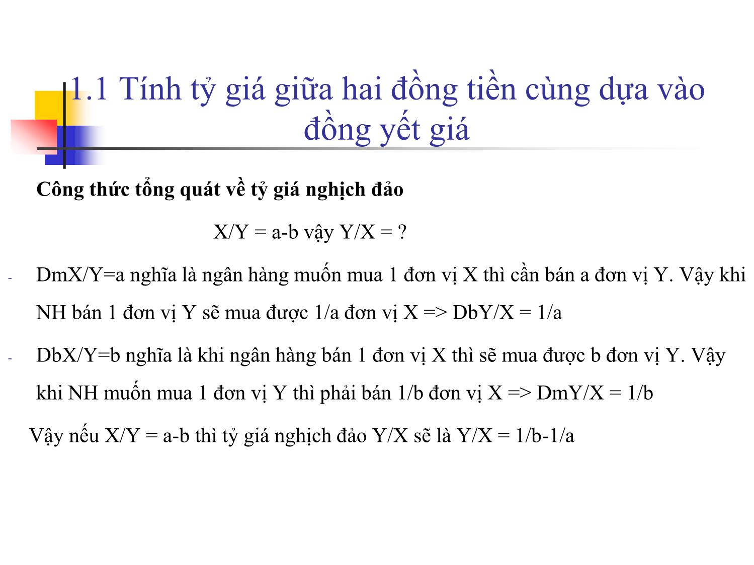 Bài giảng Tính tỷ giá chéo trang 2