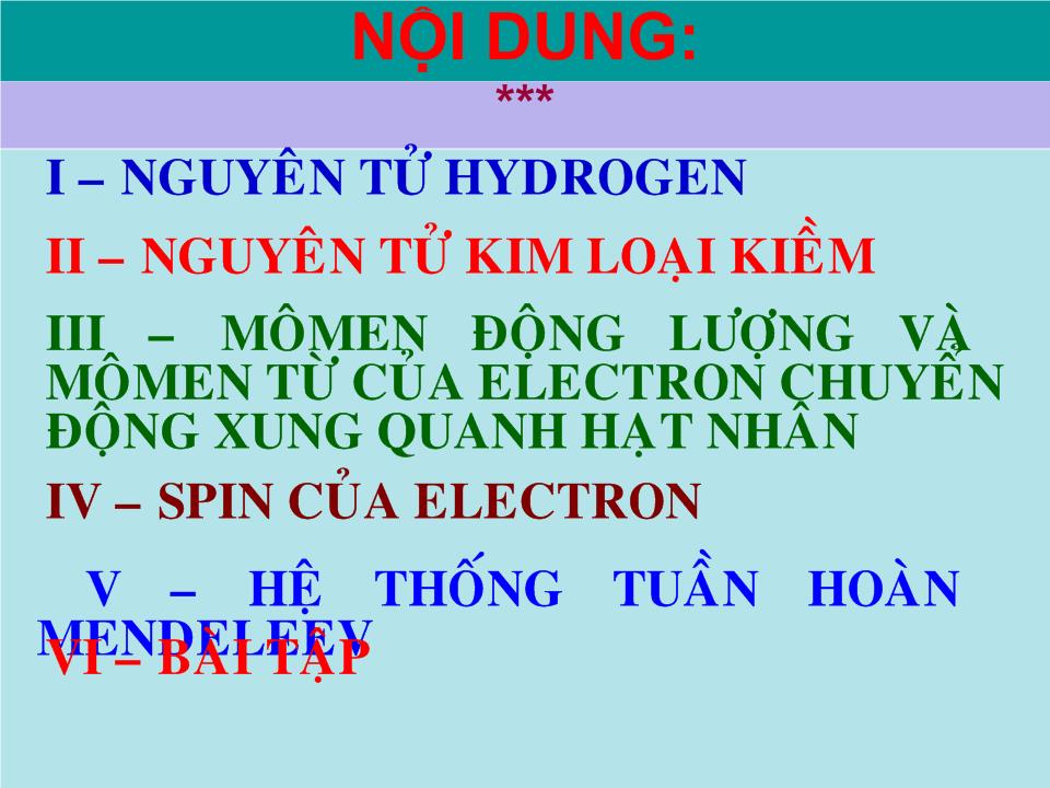 Bài giảng Vật lí nguyên tử trang 3