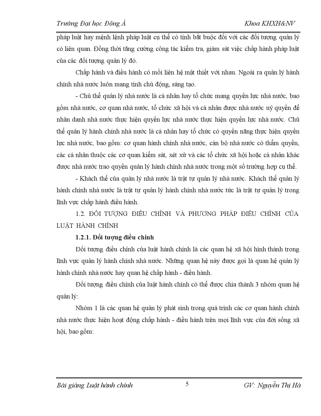 Bài giảng về luật hành chính Việt Nam trang 5