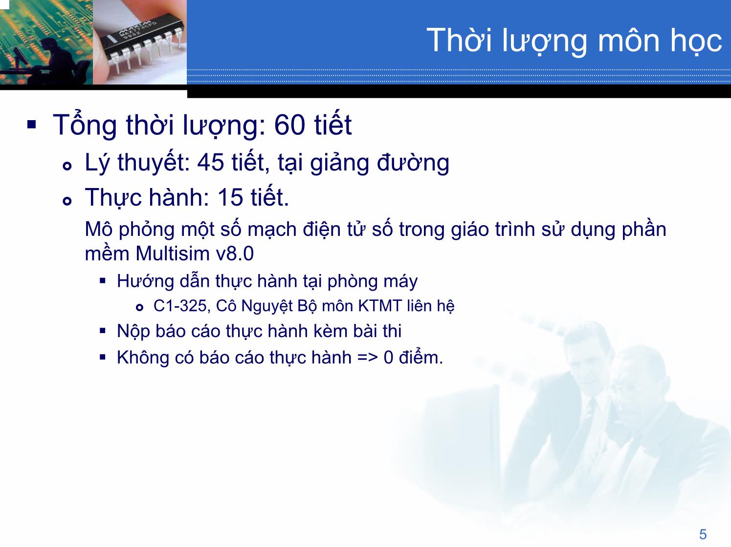 Bài giảng về môn Điện tử số trang 5