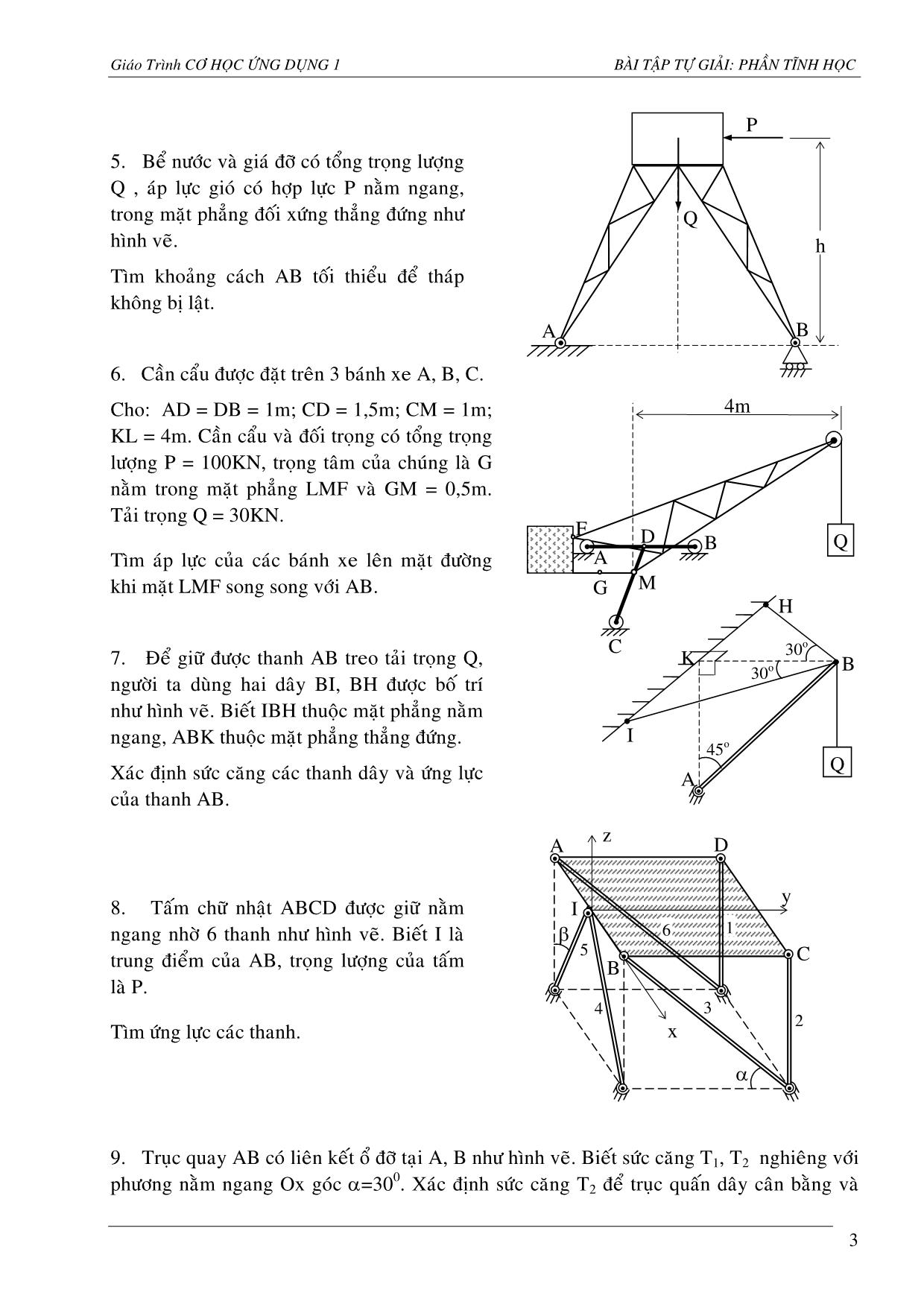 Bài tập phần 1 - Tĩnh học trang 3