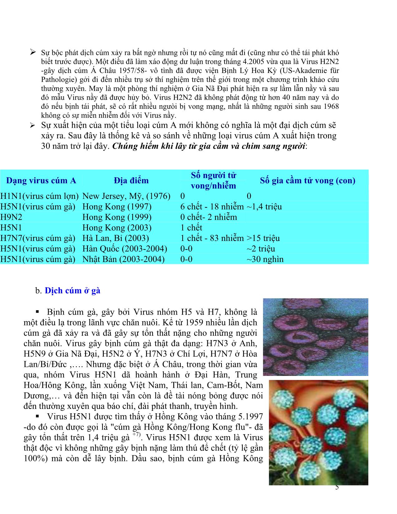 Báo cáo Cây sinh dòng virus cúm gia cầm trang 5