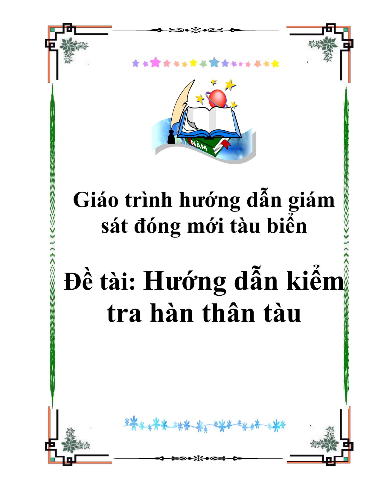 Đề tài Hướng dẫn kiểm tra hàn thân tàu trang 1