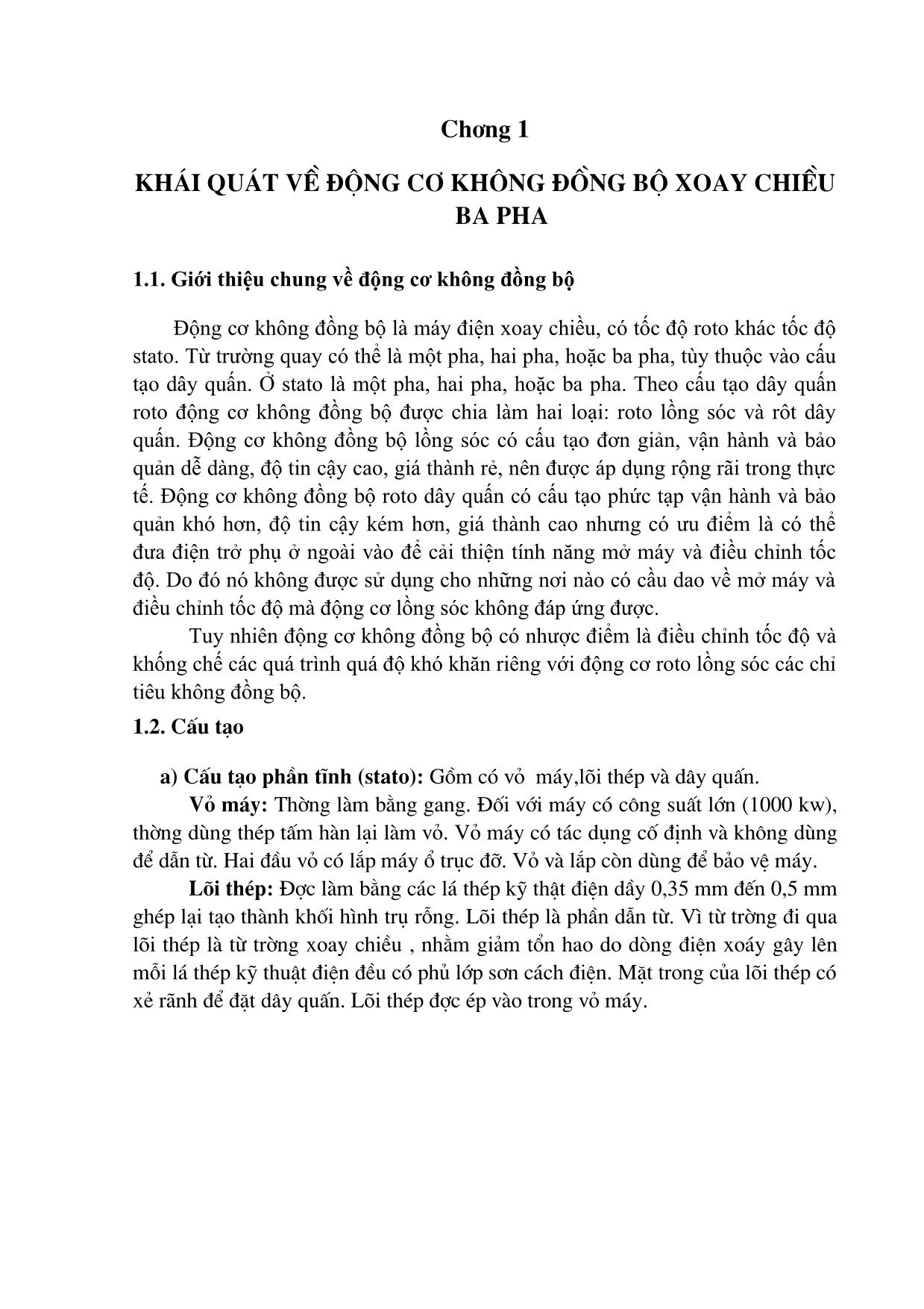 Đề tài Thiết kế chế tạo hệ thống điều khiển mở máy động cơ không đồng bộ ba pha roto dây quấn trang 3