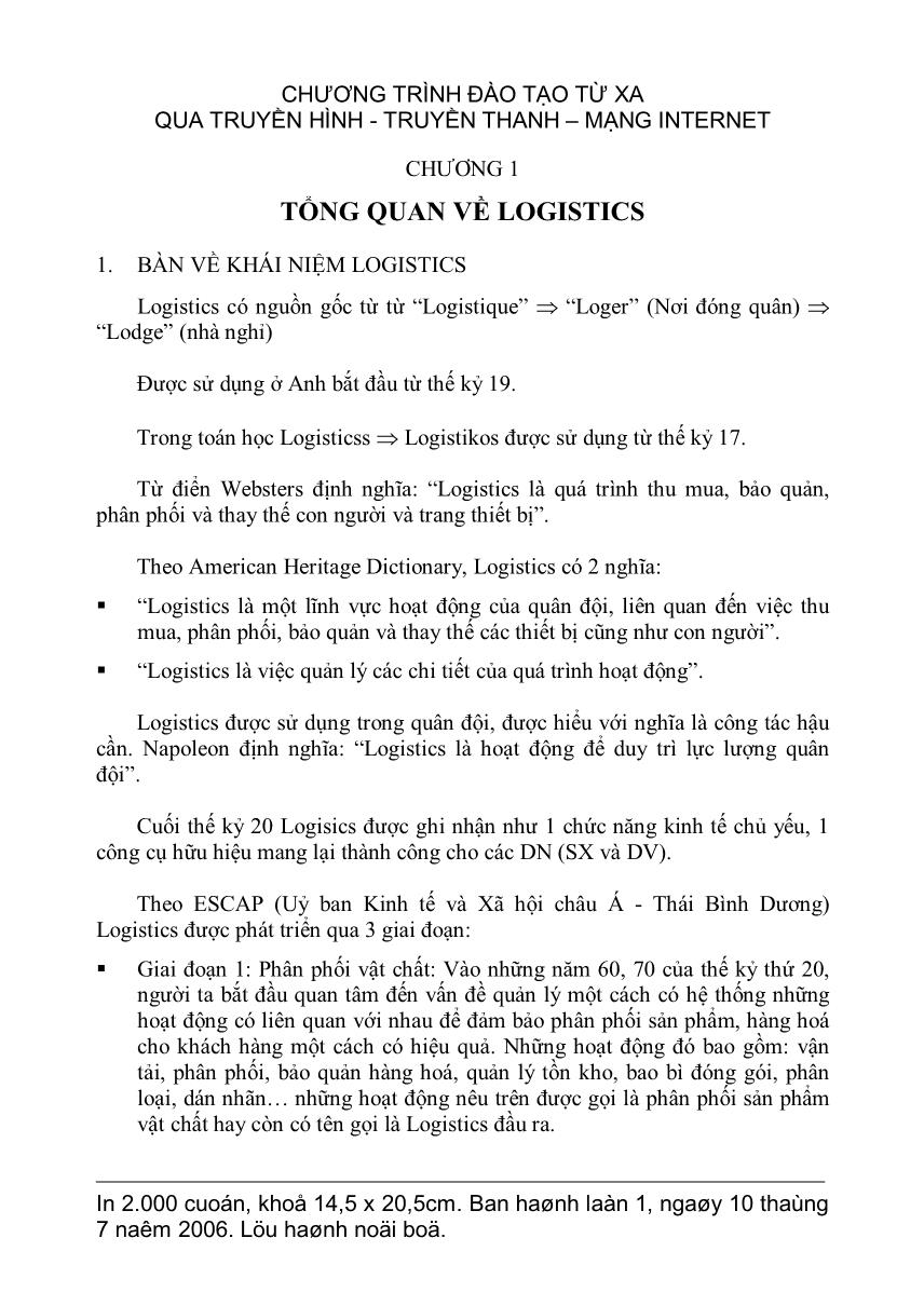 Giáo trình logistics trang 5