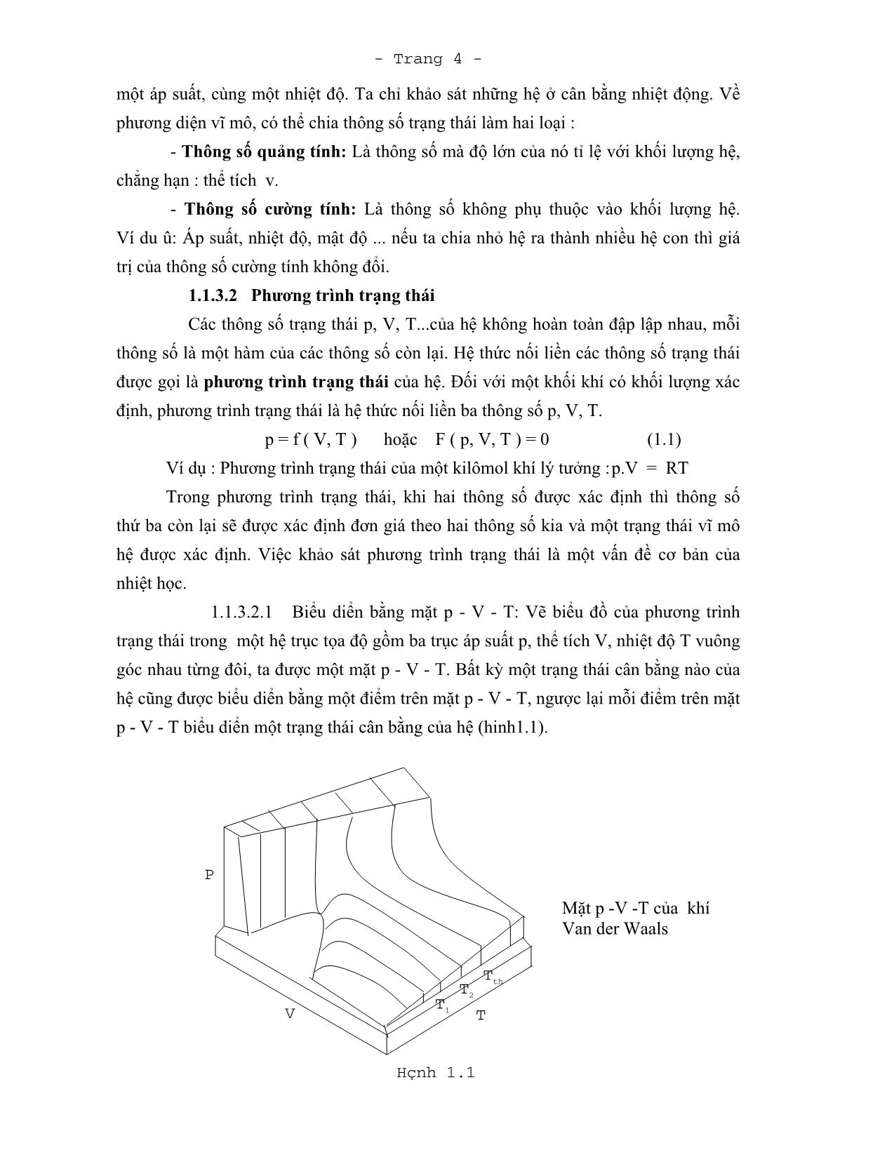 Giáo trình Nhiệt động lực học trang 4