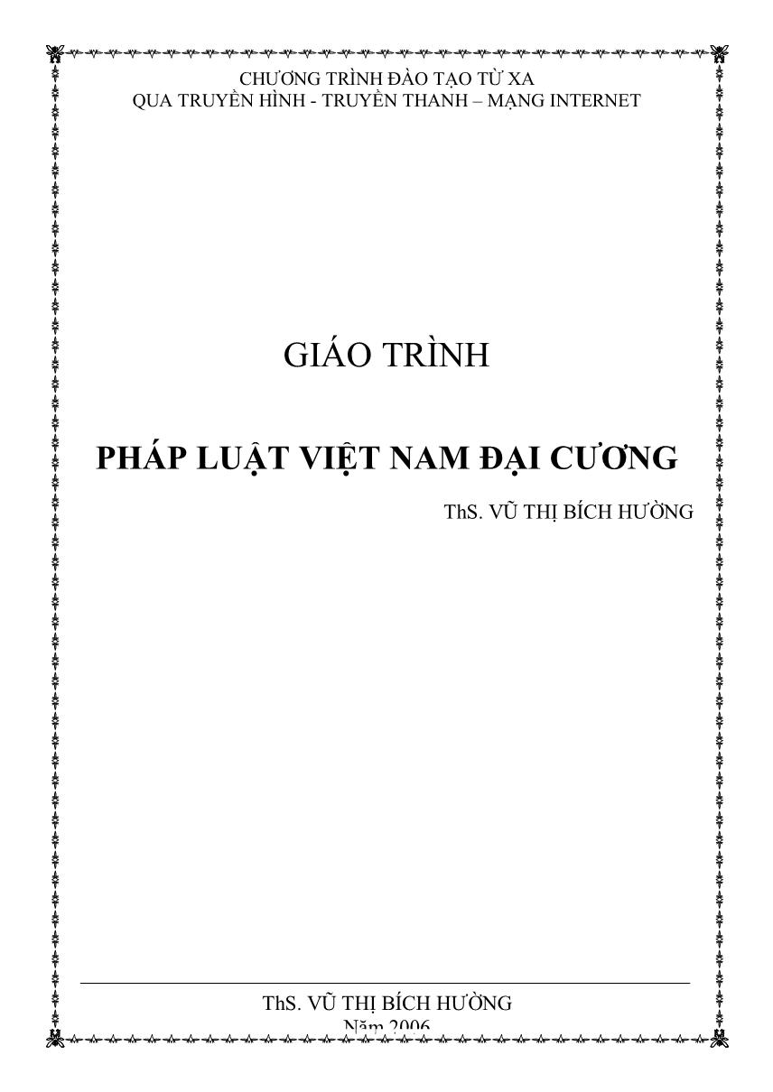 Giáo trình pháp luật Việt Nam đại cương trang 1