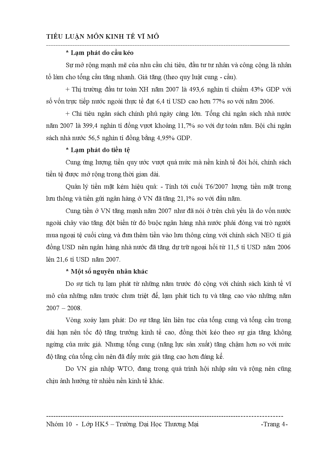Tiểu luận Lạm phát và biện pháp kiềm chế, kiểm soát lạm phát ở Việt Nam hiện nay trang 4
