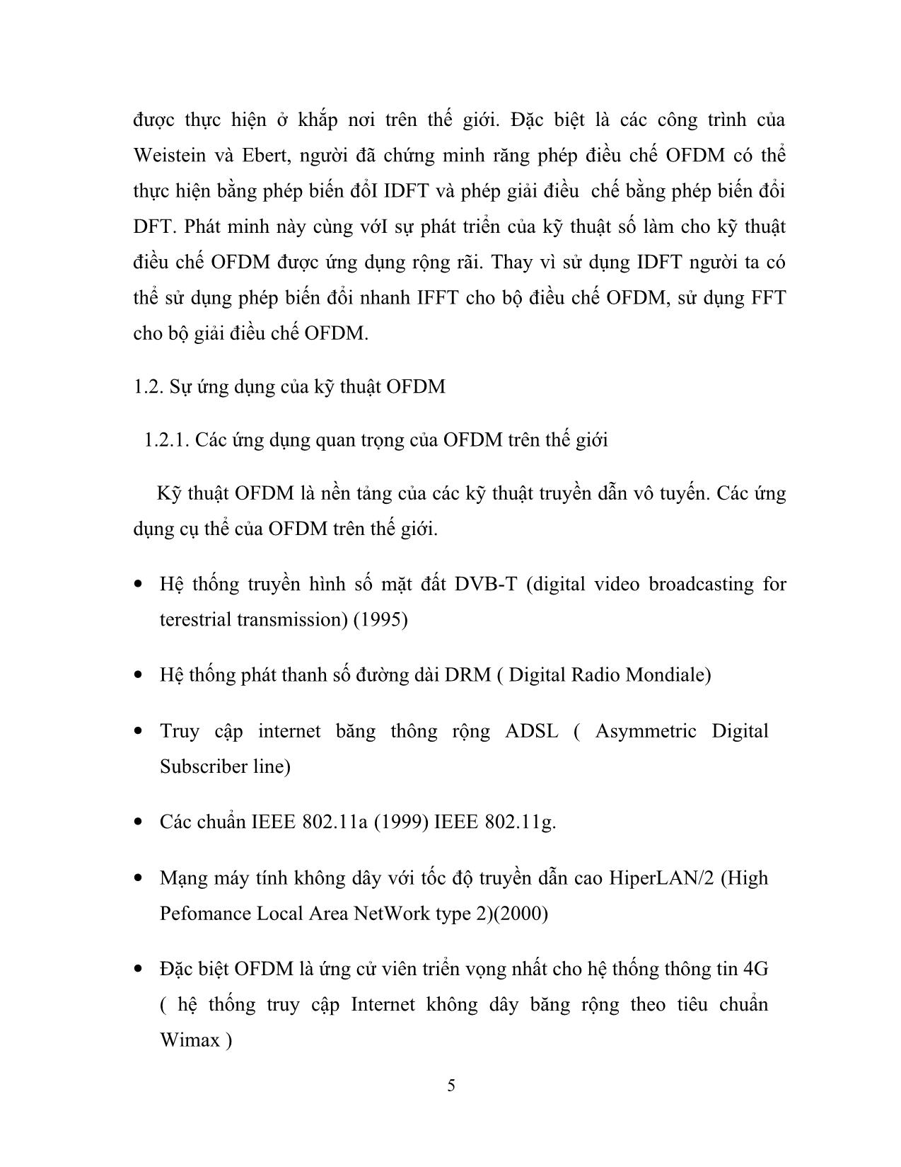 Tiểu luận OFDM và ứng dụng trong truyền hình số mặt đất DVB-T trang 5