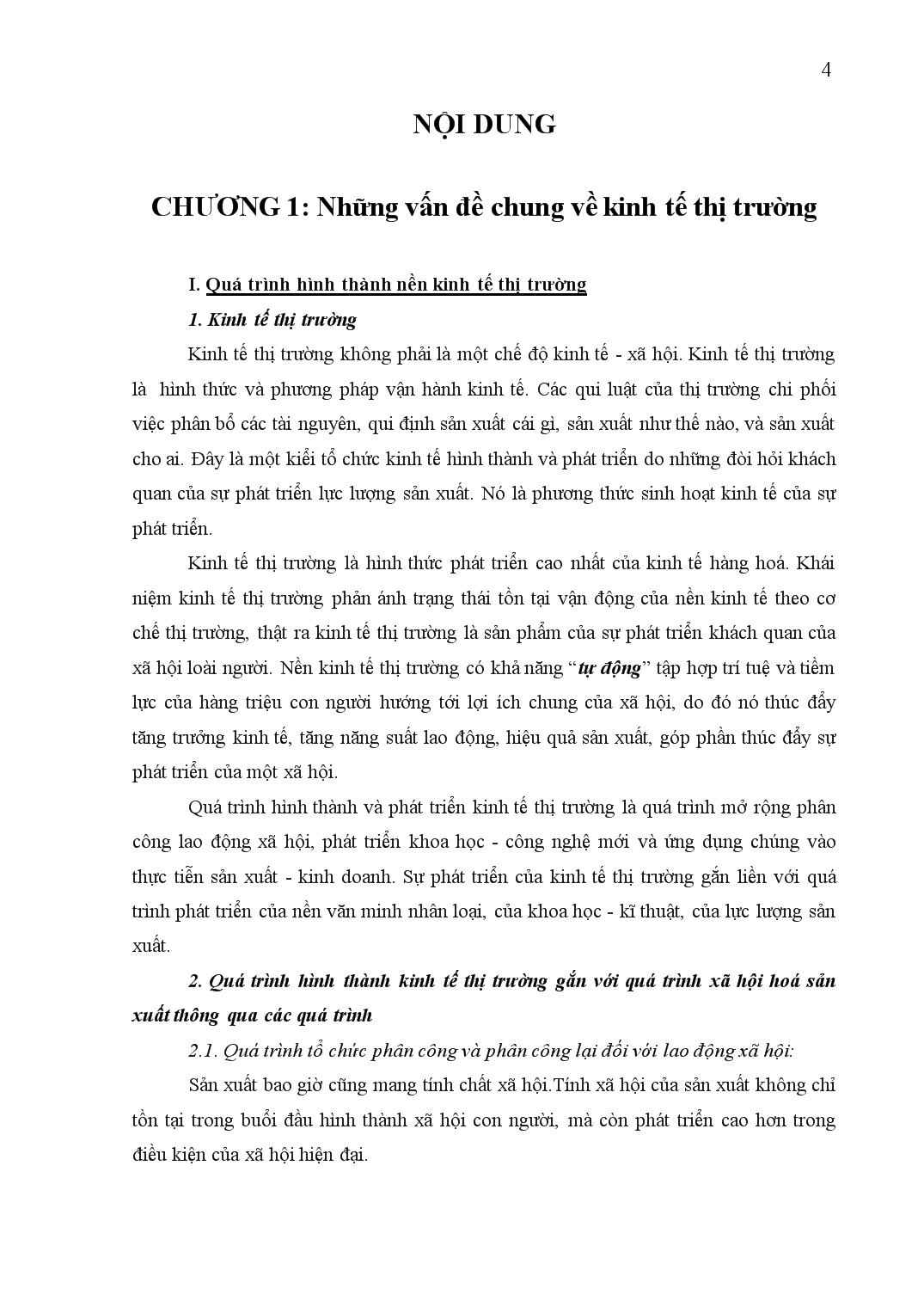 Tiểu luận Quá trình hình thành và phát triển nền kinh tế thị trường theo định hướng xã hội chủ nghĩa ở Việt Nam trang 4