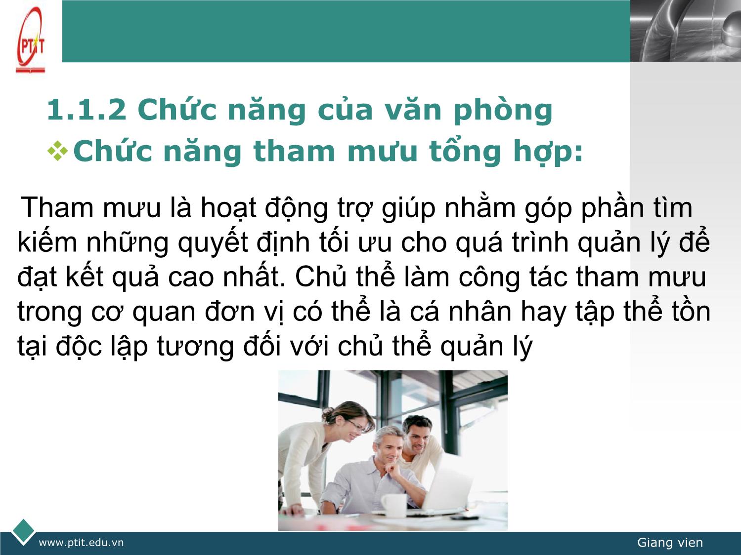 Bài giảng Quản trị văn phòng - Phạm Thị Minh Lan trang 5