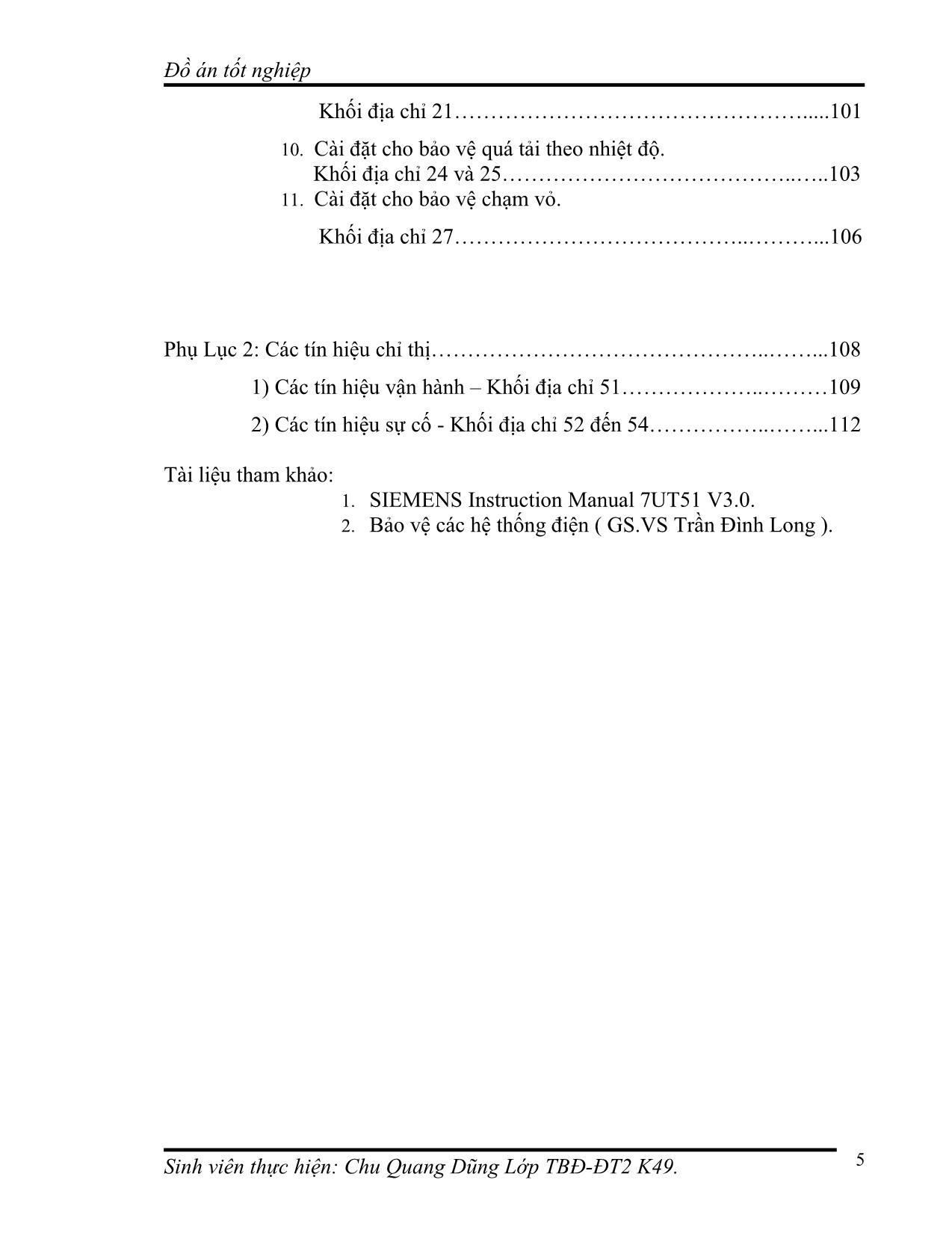 Đồ án Bảo vệ so lệch máy biến áp điện lực bằng rơ le số 7UT51x (Siemens) trang 5