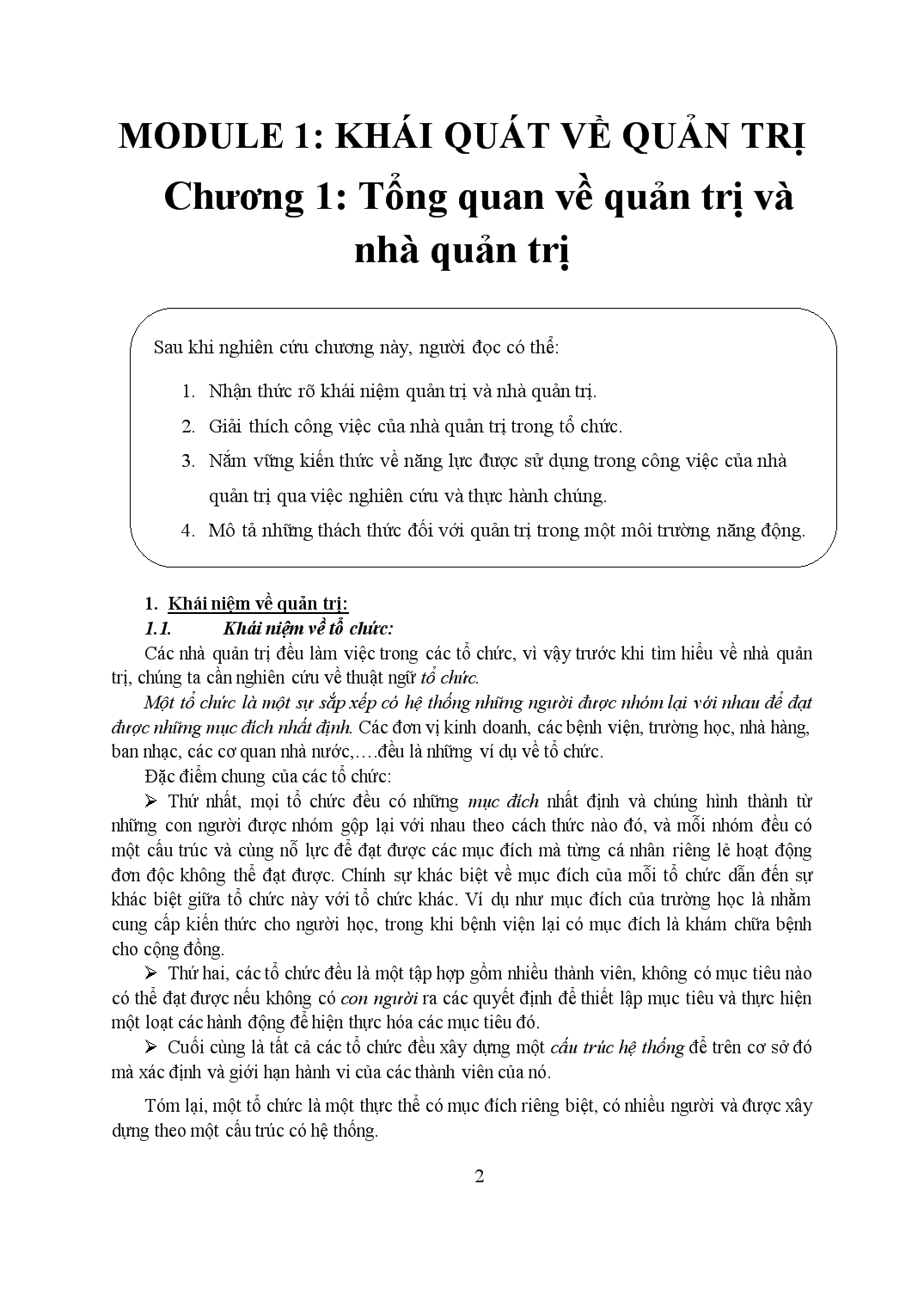 Giáo trình Quản trị học - Trịnh Đình Hậu trang 2