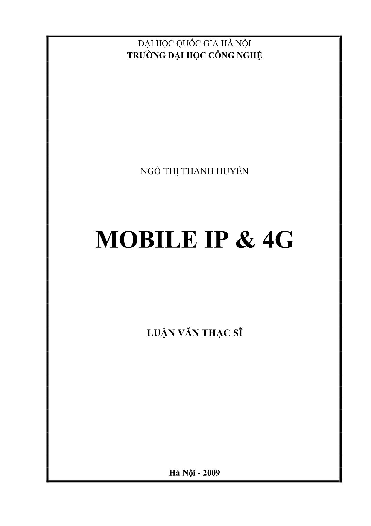 Luận văn Mobile IP & 4G trang 1