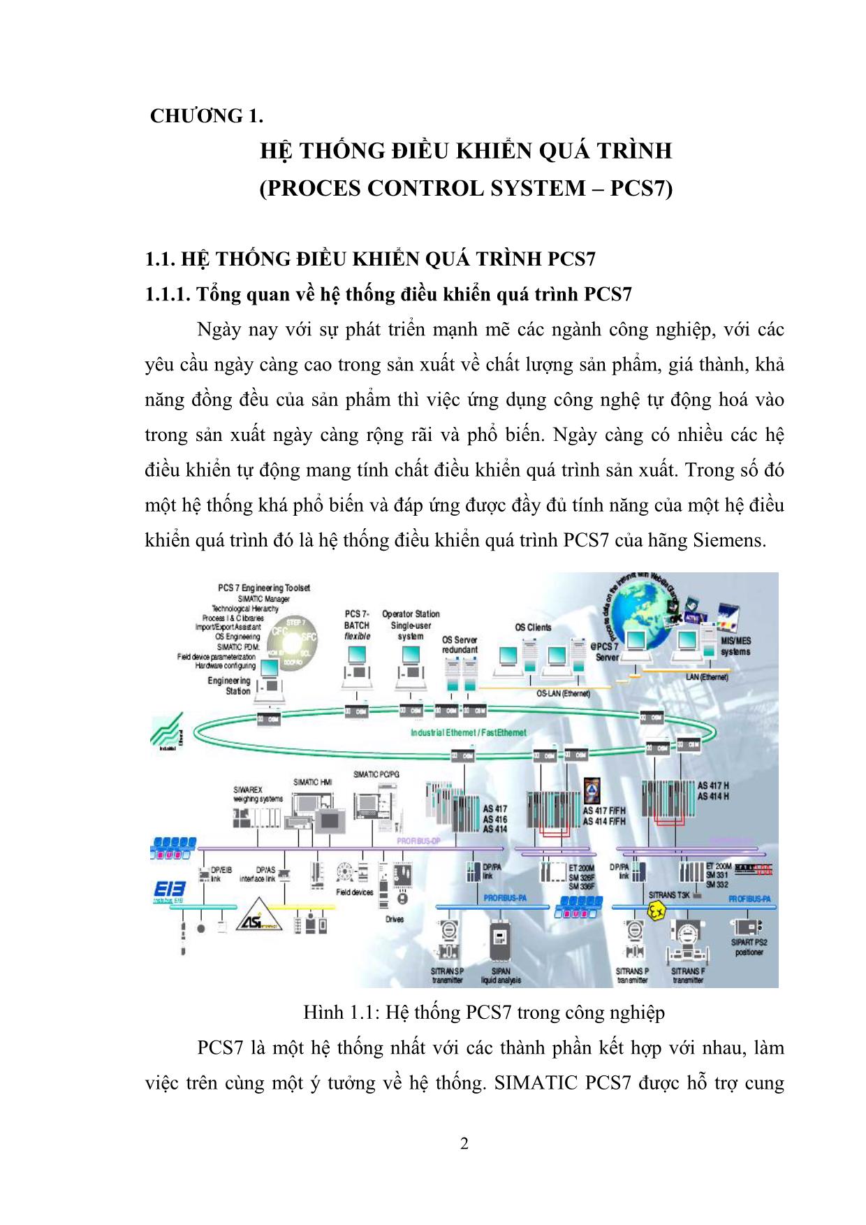 Luận văn Nghiên cứu hệ thống điều khiển quá trình PCS7 của hãng Siemens trang 3