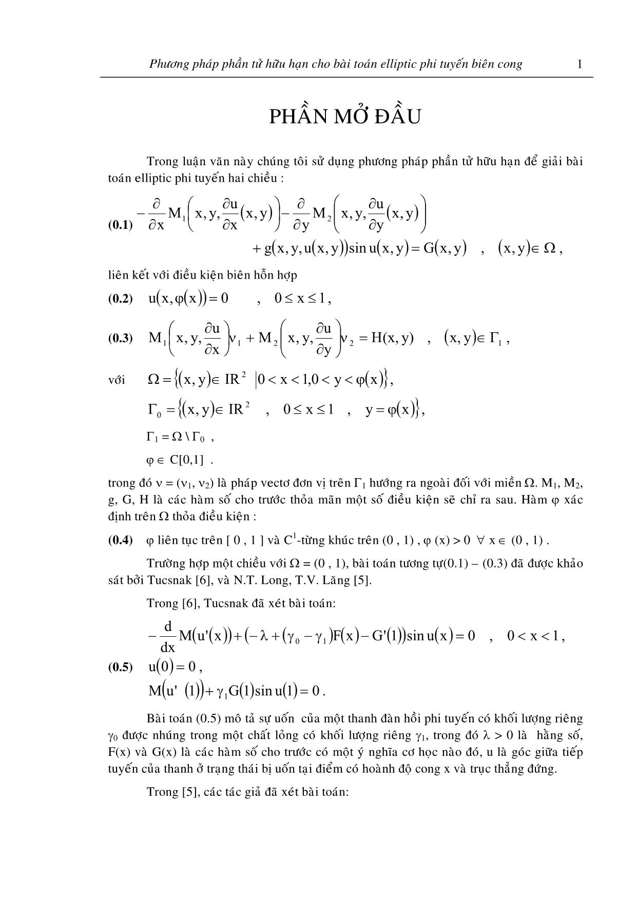 Luận văn Phương pháp phần tử hữu hạn cho bài toán elliptic phi tuyến biên cong trang 2