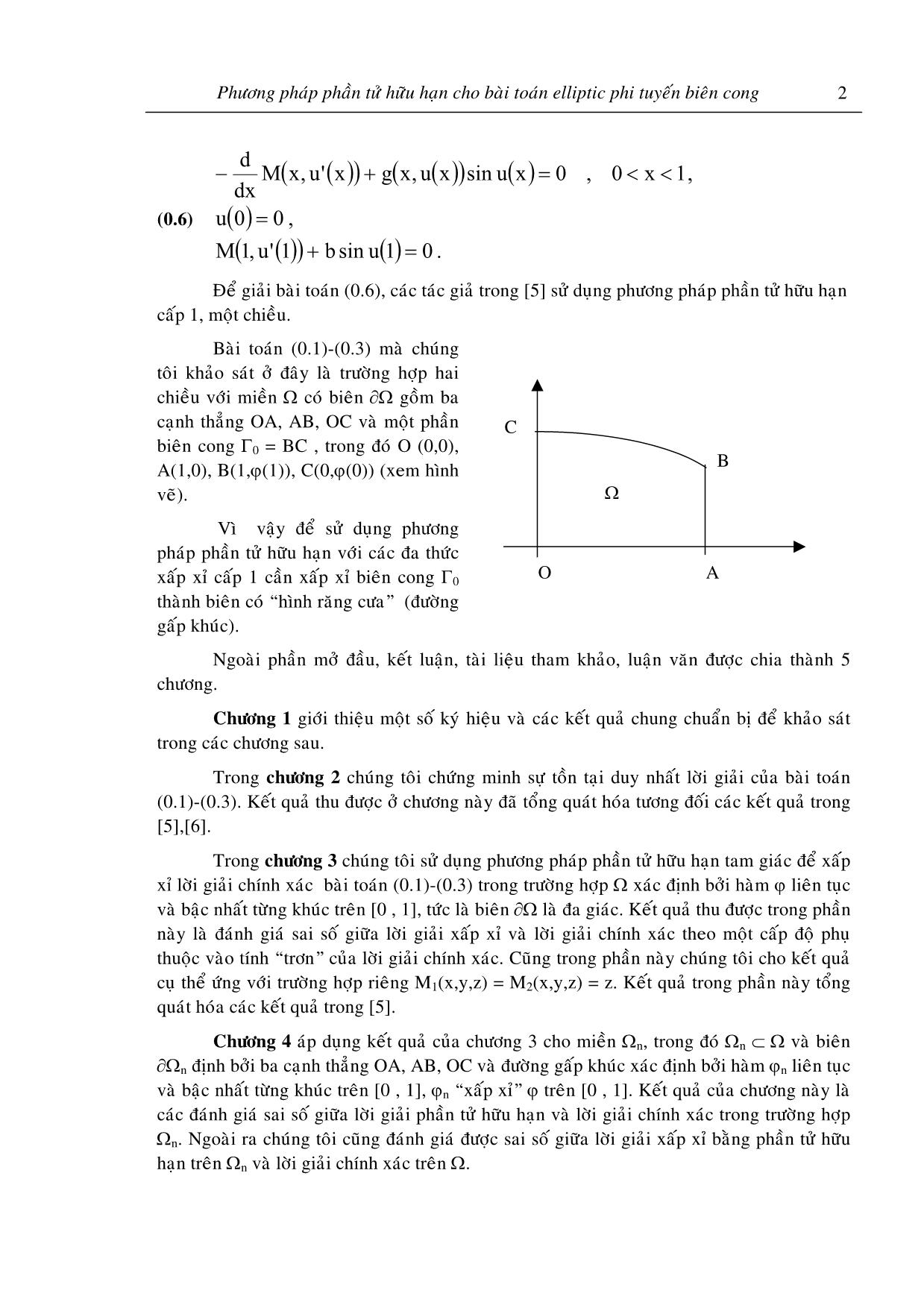 Luận văn Phương pháp phần tử hữu hạn cho bài toán elliptic phi tuyến biên cong trang 3
