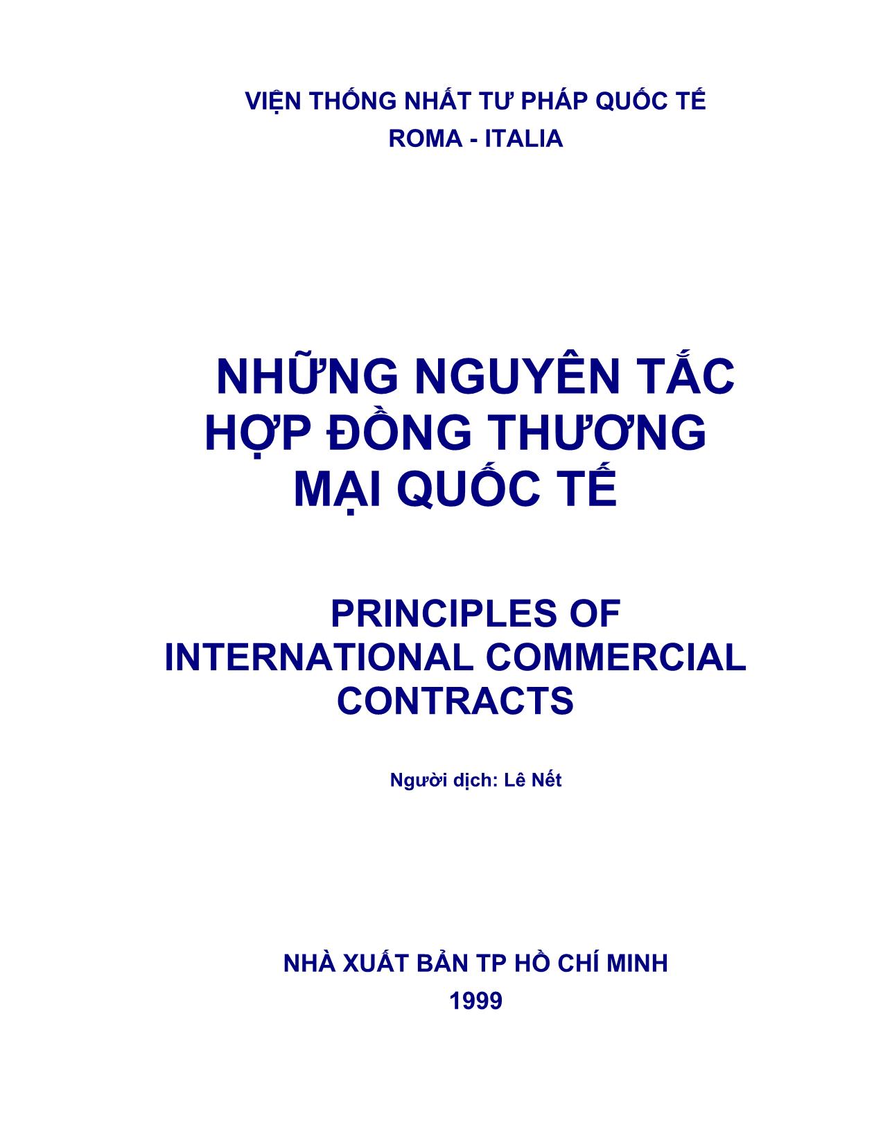 Những nguyên tắc hợp đồng thương mại quốc tế trang 1