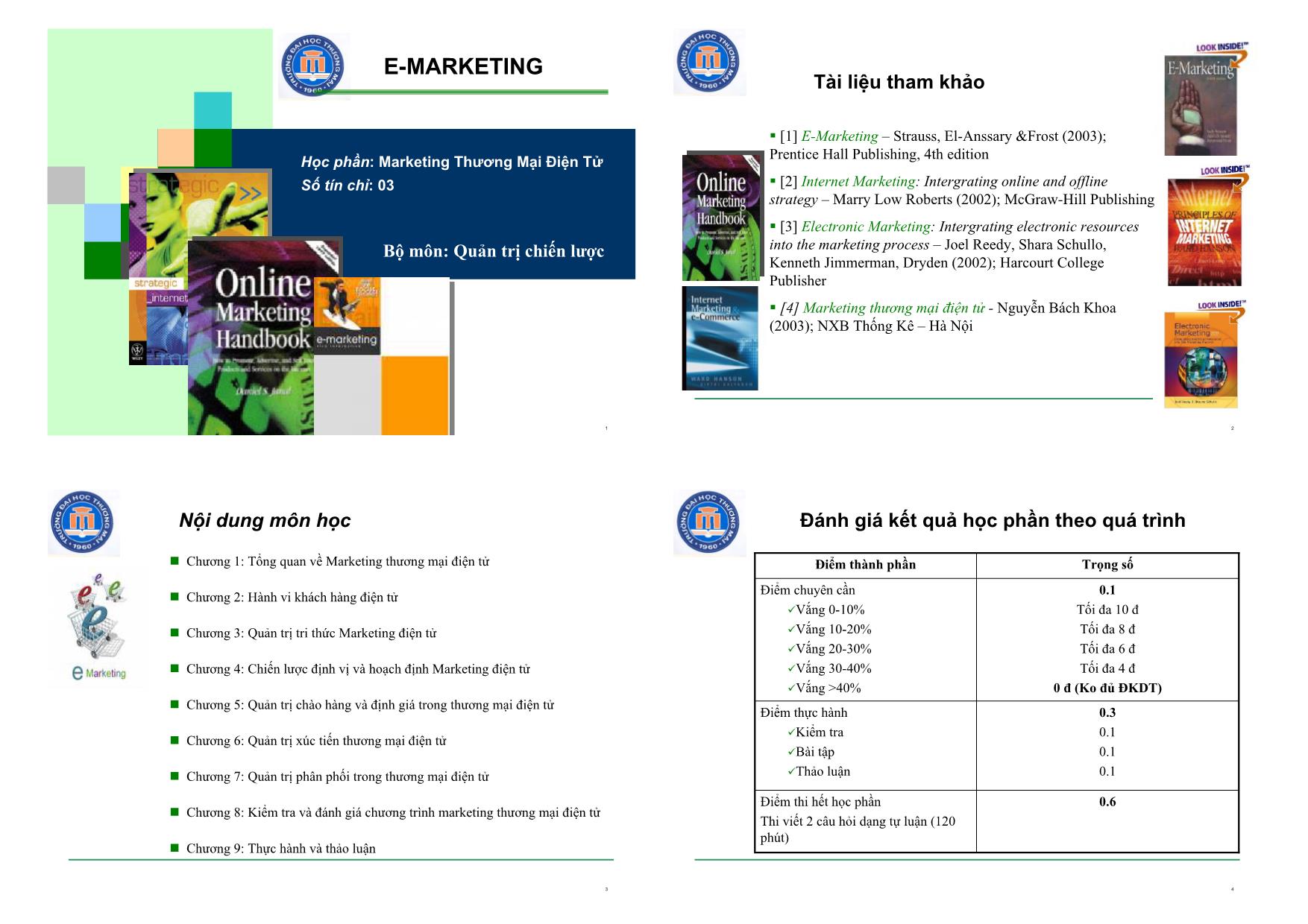 Quản trị chiến lược - Marketing thương mại điện tử trang 1