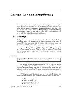 Lập trình C++ - Chương 6: Lập trình hướng đối tượng