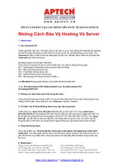 Những cách bảo vệ hosting và server