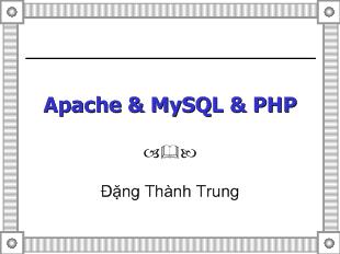 Apache & MySQL & PHP