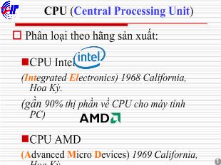 Bài giảng CPU