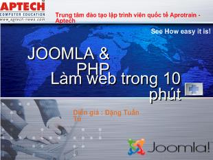 Bài giảng Joomla & PHP - Làm Web trong 10 phút
