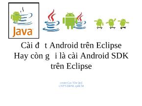 Cài đặt Android trên Eclipse