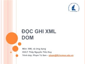 Đọc ghi XML DOM