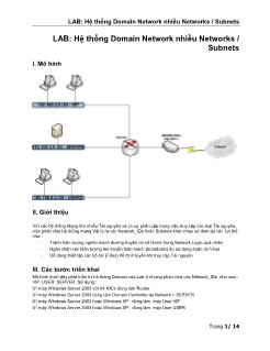 Hệ thống Domain Network nhiều Networks/Subnets