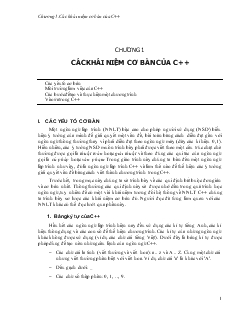Lập trình C++ - Chương 1: Các khái niệm cơ bản của C++