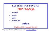Lập trình Web động với PHP/MySQL